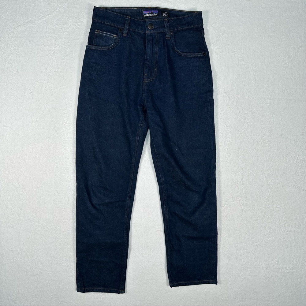 Patagonia Straight Fit Jeans Women's Size 26 Dark‎ Wash High Waist Stretch